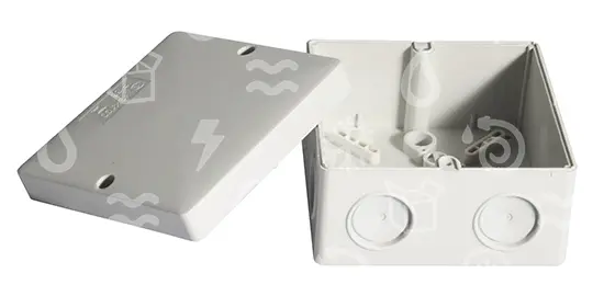 krabice plastová KSK 100x100mm, IP66 bezhalogen, světle šedá